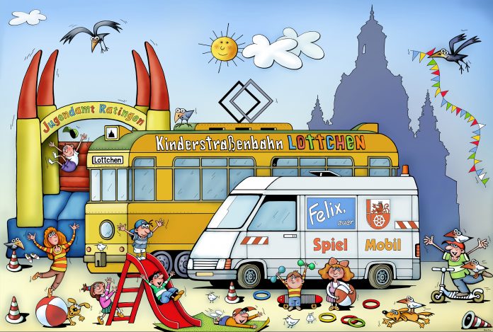 03_RA_Ansichtskarte Felix-Lottchen Der in Berlin lebende Künstler Valeriu Kurtu hat die Jugendamtsfreundschaft zwischen der Dresdner Kinderstraßenbahn