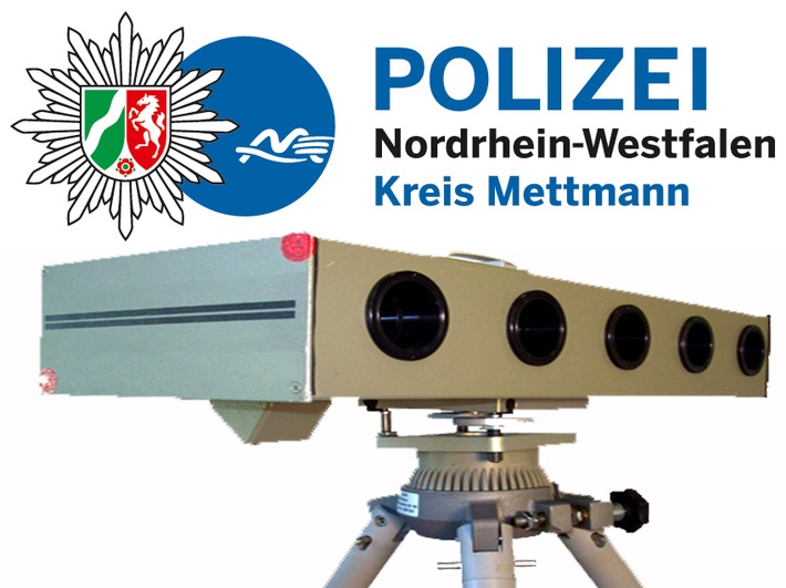 Polizei_Mettmann_03 Die Messstellen für Geschwindigkeitskontrollen in der nächsten Kalenderwoche sind veröffentlicht worden. Bild: Polizei