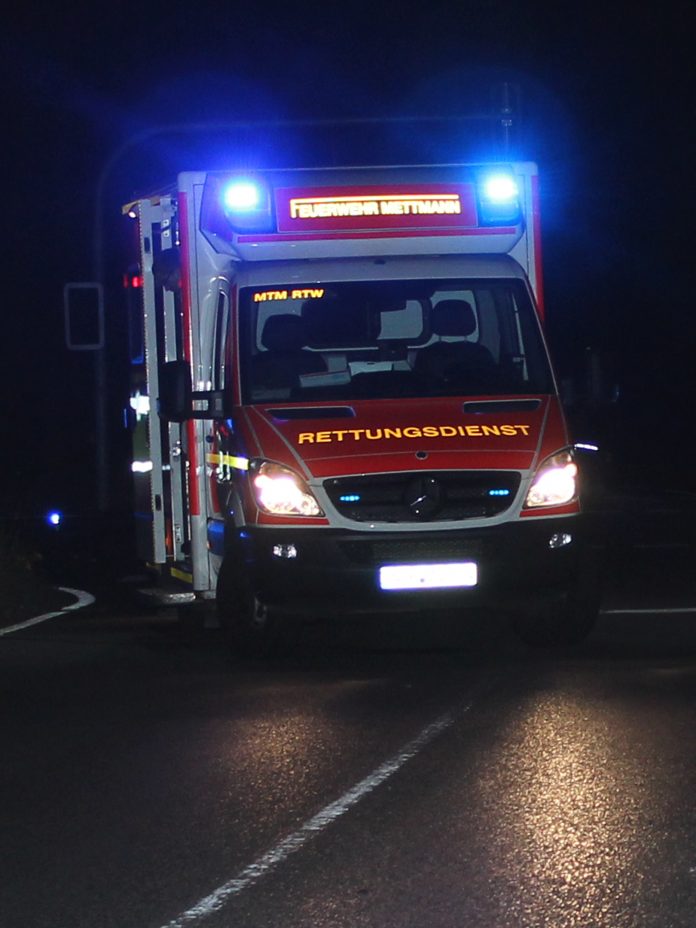 Rettungswagen_Nacht1 Besonderes Erlebnis auch für die Retter: Eine Mutter hat in der Nacht ihr Baby zu Hause zur Welt gebracht. Symbolfoto: Polizei