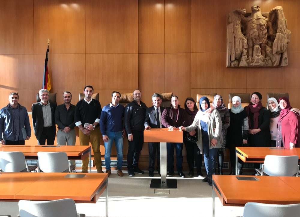 08_ME_Flüchtlinge BVerfG Krönender Abschluss des Rechtskunde-Seminars: Der Besuch des Bundesverfassungsgerichts in Karlsruhe. Foto: Privat
