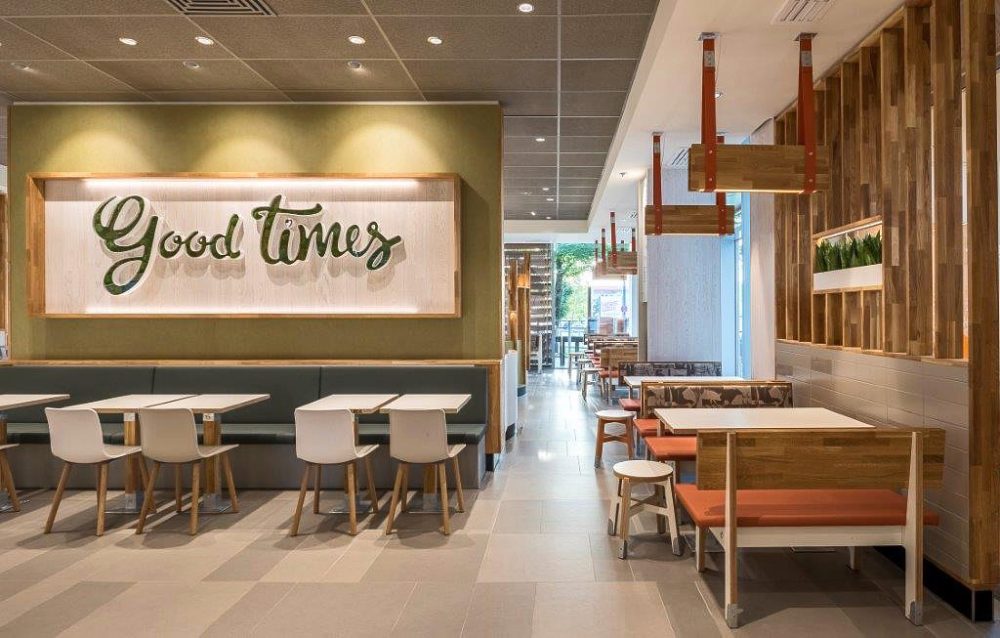McDonalds_innen „Natural Integrity“ nennt McDonald's das neue Design, in dem bald auch Gäste in Velbert ihr Essen genießen können. Foto: McDonalds