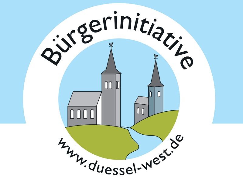 Düssel Die Bürgerinitiative „Düssel-West“ verteilt Flyer und legt Unterschriftenlisten aus - samstags zwischen 11 und 12 Uhr auf dem Dorfplatz. Grafik: Bürgerinitiative