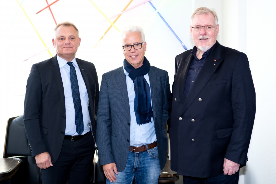 GVM Weltspiegel Otto Volksbank, Rüttgers Weltspiegel Kino und Wolfgang Robrahn von der GVM beim Treff im Weltspiegel-Kino. Foto: GVM