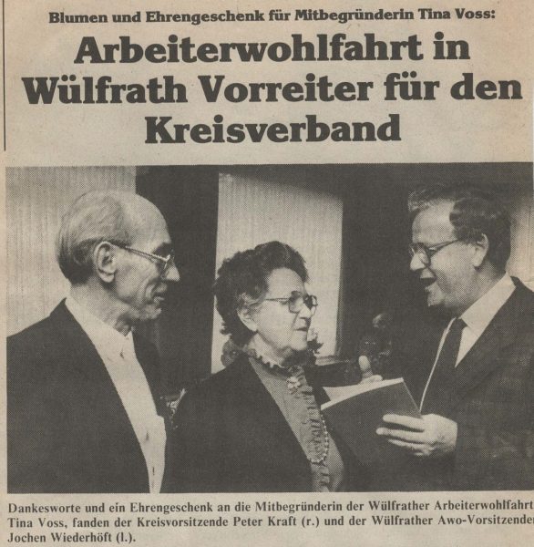 Die Medien damals: Die Wülfrather AWO gilt als Vorreiter für den Kreisverband. Bild: AWO